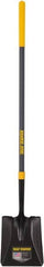 True Temper - 10-3/8" High x 9-3/4" Wide Square Steel Shovel - 47" Long Fiberglass Straight Handle, Turned - Benchmark Tooling