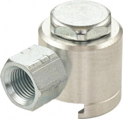 Umeta - 1" Long, 1/8 Thread, Aluminum Grease Gun Button-Head Coupler - NPT (F) Thread - Benchmark Tooling