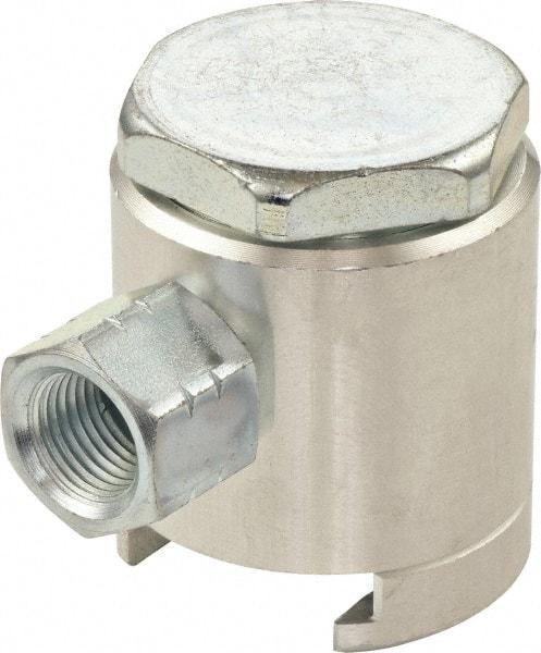 Umeta - 1-1/2" Long, 1/8 Thread, Aluminum Grease Gun Button-Head Coupler - NPT (F) Thread - Benchmark Tooling