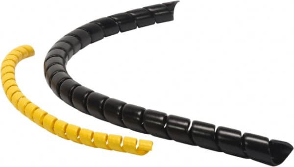 Atlantex - 1.7" ID Black Spiral Guard Wrap for Hoses - 100' Long, -60 to 175°F - Benchmark Tooling