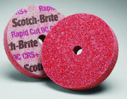 8 x 1 x 1" - 7CCRS+ Grit - Scotch-Brite™ Rapid Cut Unitized Wheel - Benchmark Tooling