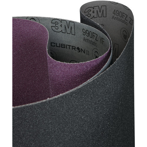 3M SiC Cloth Belt 490FZ P40 ZF-weight 4″ × 54″ Film-lok Single-flex - Exact Industrial Supply