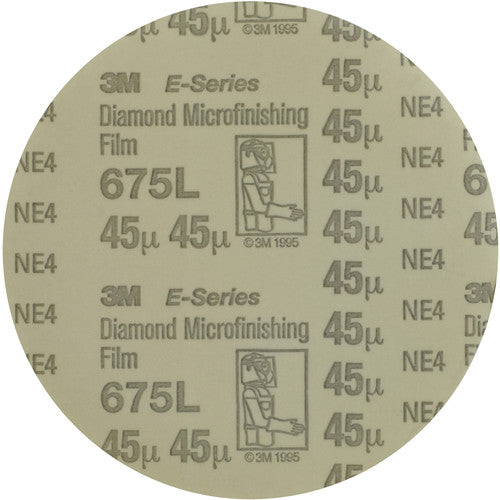 3M Diamond Microfinishing Film Disc 675L 45 Mic 12″ x NH Die 1200B - Exact Industrial Supply