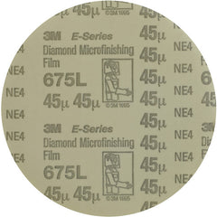 3M Diamond Microfinishing Film PSA Disc 675L 74 Mic 4″ x NH Die 400BB - Exact Industrial Supply