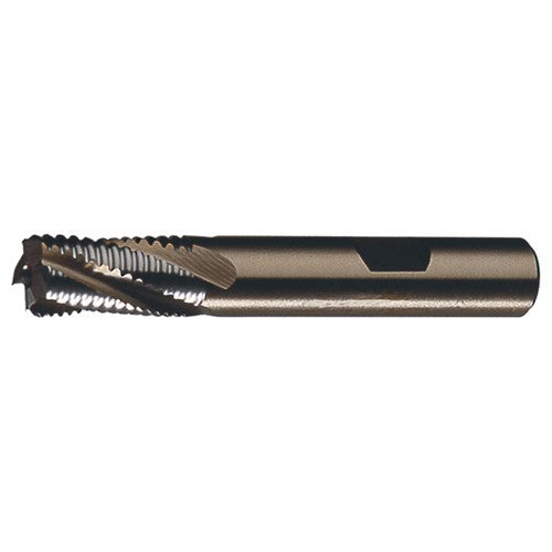 ‎1″ × 1″ × 2″ × 4-1/2″ RHS / RHC HSS-E (PM) Powder Metal Course Profile Roughing End Mill - MF SE NCC - TiN - Exact Industrial Supply