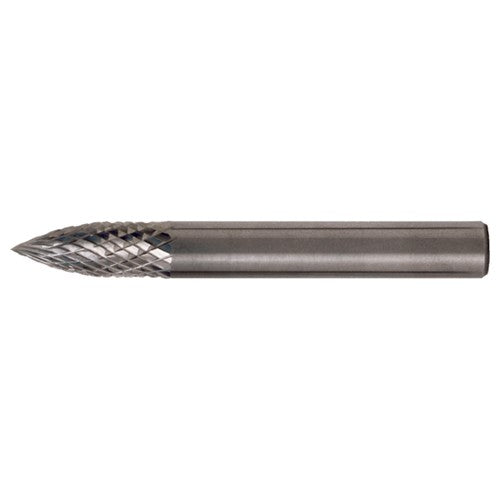 SG-3 Double Cut Solid Carbide Bur-Pointed Tree Shape - Exact Industrial Supply