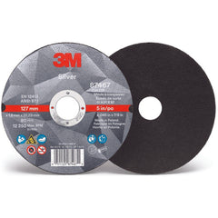 ‎3M Silver Depressed Center Grinding Wheel 87447 T27 Quick Change 6 × 1/4 × 5/8-11 - Benchmark Tooling