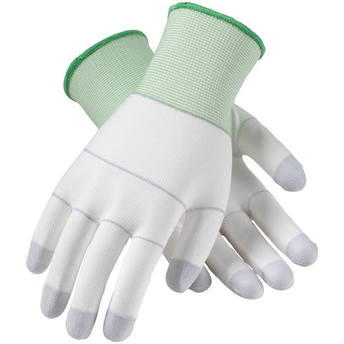 40-C125/XS CE Seamless Knit Gloves - CleanTeam Nylon w/PU Coating on Palm and Finger Tips - Exact Industrial Supply