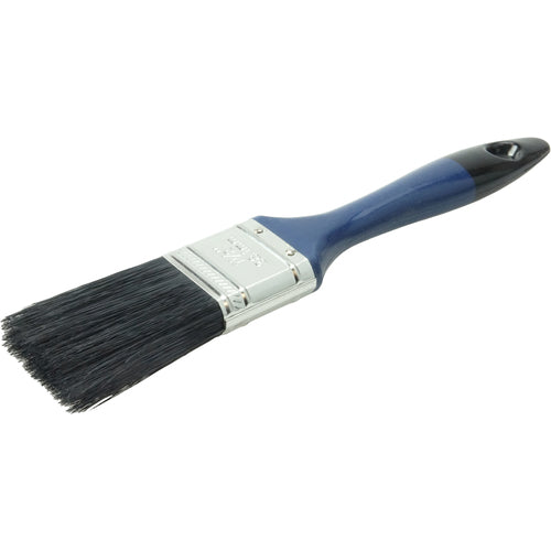 1-1/2″ Varnish Brush, Black China Bristle Fill, 2-1/4″ Trim Length, Blue Foam Handle - Benchmark Tooling