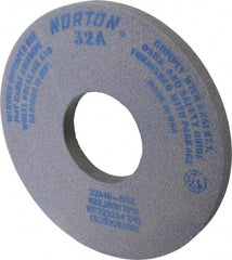 Norton - 14" Diam x 5" Hole x 1" Thick, J Hardness, 46 Grit Surface Grinding Wheel - Aluminum Oxide, Type 1, Coarse Grade, 1,800 Max RPM, Vitrified Bond, No Recess - Benchmark Tooling