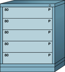 Midrange-Standard Cabinet - 5 Drawers - 30 x 28-1/4 x 37-3/16" - Single Drawer Access - Benchmark Tooling