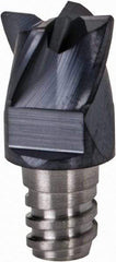 Iscar - MM EC Grade IC908 Carbide End Milling Tip Insert - TiAlN Finish, 4 Flutes, 5/16" Cutting Diam, 0.2" Depth of Cut, 0.39" Extension, 0.015" Cnr Rad, 30° Helix - Benchmark Tooling