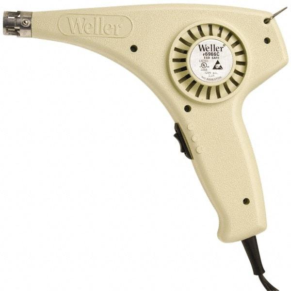 Weller - 399 to 427, 750 to 800°F Heat Setting, 10.6, 17.6, 3.6 CFM Air Flow, Heat Gun - 120 Volts, 6 Amps, 250 Watts, 6' Cord Length - Benchmark Tooling