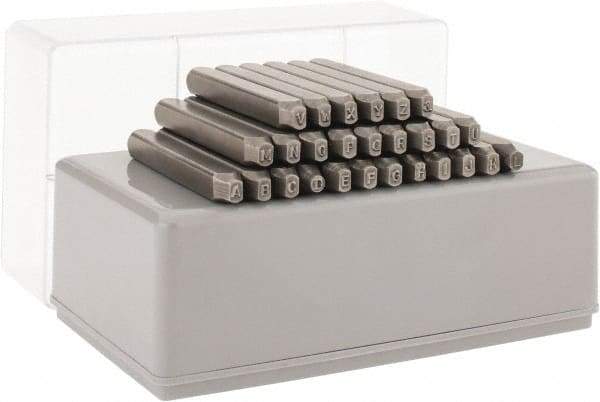 C.H. Hanson - 27 Piece, 3/32" Character Steel Stamp Set - Letters, Reverse - Benchmark Tooling