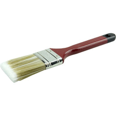 2″ Flat Sash Brush, Poly/Nylon Fill, 2-1/2″ Trim Length, Red Foam Handle - Benchmark Tooling