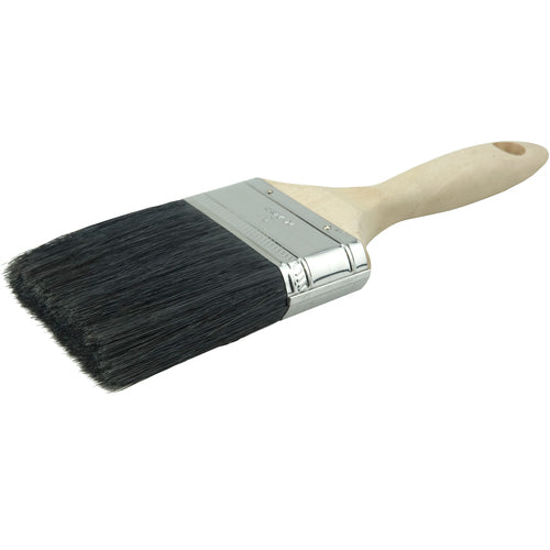 3″ Wall Paint Brush, Black China Bristle Fill, 3-1/4″ Trim Length, Sanded Wood Handle - Benchmark Tooling