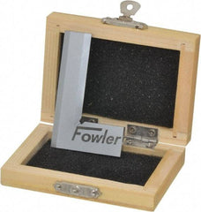 Fowler - 2-3/8" Blade Length, 1-3/8" Base Length Tool Steel Square - 0.0001" Accuracy, Beveled Edge - Benchmark Tooling