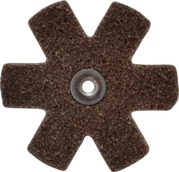 Superior Abrasives - 3" Diam Nonwoven Sanding Star - Coarse Grade, Eyelet, 8,000 RPM - Benchmark Tooling