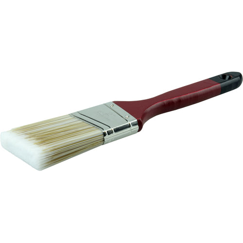 2″ Angled Sash Brush, Poly/Nylon Fill, 2-1/2″ Trim Length, Red Foam Handle - Benchmark Tooling