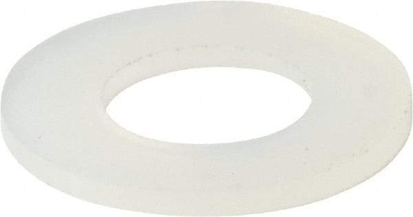 Made in USA - 1/4" Screw, Grade 6/6 Nylon Standard Flat Washer - 6.53mm ID x 1/2" OD, 0.81mm Thick - Benchmark Tooling