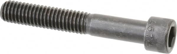 Made in USA - 3/8-16 UNC Hex Socket Drive, Socket Cap Screw - Alloy Steel, Black Oxide Finish, Partially Threaded, 2-1/2" Length Under Head - Benchmark Tooling