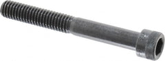 Made in USA - 3/8-16 UNC Hex Socket Drive, Socket Cap Screw - Alloy Steel, Black Oxide Finish, Partially Threaded, 3" Length Under Head - Benchmark Tooling