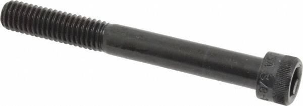 Made in USA - 3/8-16 UNC Hex Socket Drive, Socket Cap Screw - Alloy Steel, Black Oxide Finish, Partially Threaded, 3-1/4" Length Under Head - Benchmark Tooling