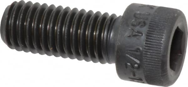 Made in USA - 1/2-13 UNC Hex Socket Drive, Socket Cap Screw - Alloy Steel, Black Oxide Finish, Fully Threaded, 1-1/4" Length Under Head - Benchmark Tooling