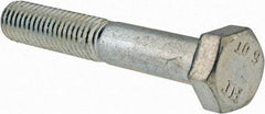 Value Collection - M8x1.25mm Metric Coarse, 50mm Length Under Head Hex Head Cap Screw - Partially Threaded, Grade 10.9 Alloy Steel, Zinc-Plated Finish, 13mm Hex - Benchmark Tooling