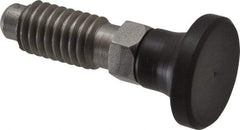 Gibraltar - 3/8-16, 3/4" Thread Length, 1/4" Max Plunger Diam, 0.25 Lb Init to 2 Lb Final End Force, Knob Handle Plunger - Delrin Knob, 0.94" Body Length, 3/4" Length Under Head/Shoulder, 0.18" Plunger Projection - Benchmark Tooling