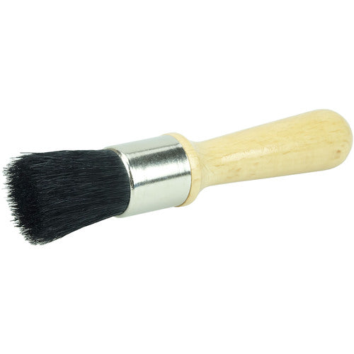 1″ Stencil Brush, China Bristle, 1-3/8″ Trim Length, Lacquered Wood Handle - Benchmark Tooling