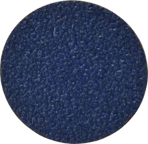 Norton - 3" Disc Diam, 24 Grit, Zirconia Alumina Quick Change Disc - Type R Attaching System, Coated, Blue, Very Coarse Grade, 20,000 RPM, R821 Series - Benchmark Tooling