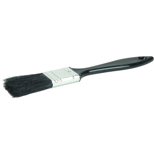 1″ Industrial Varnish Brush, Black China Bristle, 2″ Trim Length, Blue Plastic Sash Handle - Benchmark Tooling