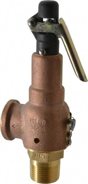 Midwest Control - 1" Inlet, 1" Outlet, ASME Safety Relief Valve - 150 Max psi, Bronze, 625 Cubic' per Min - Benchmark Tooling