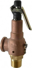 Midwest Control - 1" Inlet, 1" Outlet, ASME Safety Relief Valve - 150 Max psi, Bronze, 625 Cubic' per Min - Benchmark Tooling