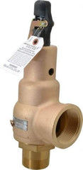 Midwest Control - 2" Inlet, 2-1/2" Outlet, ASME Safety Relief Valve - 150 Max psi, Bronze, 4,090 Cubic' per Min - Benchmark Tooling