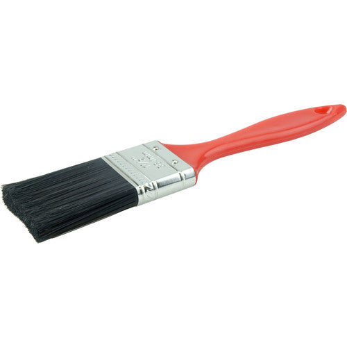 1-1/2″ Industrial Varnish Brush, Black Polyester, 2″ Trim Length, Red Plastic Handle - Benchmark Tooling