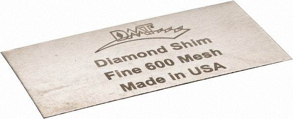 DMT - 2" Long x 1" Wide x 0.006" Thick, Diam ond Sharpening Stone - Rectangle, 600 Grit, Fine Grade - Benchmark Tooling