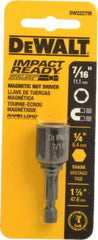 DeWALT - 7/16" Magnetic Nutsetter - 1/4" Hex Drive, 1-7/8" OAL - Benchmark Tooling