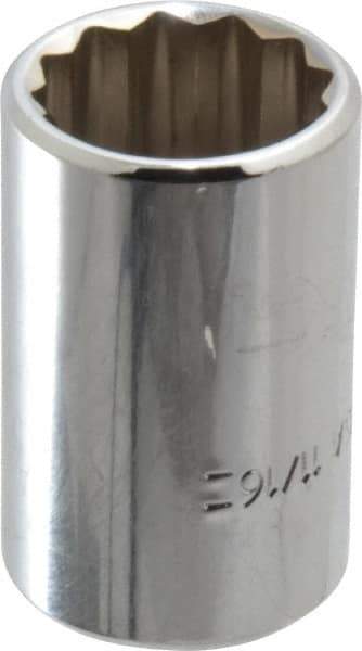 Blackhawk by Proto - 11/16", 1/2" Drive, Standard Hand Socket - 12 Points, 1-1/2" OAL, Chrome Finish - Benchmark Tooling