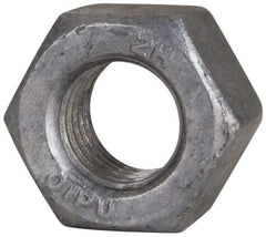 Value Collection - 3/4-10 UNC Steel Right Hand Heavy Hex Nut - 1-1/4" Across Flats, 47/64" High, Hot Dipped Galvanized Finish - Benchmark Tooling