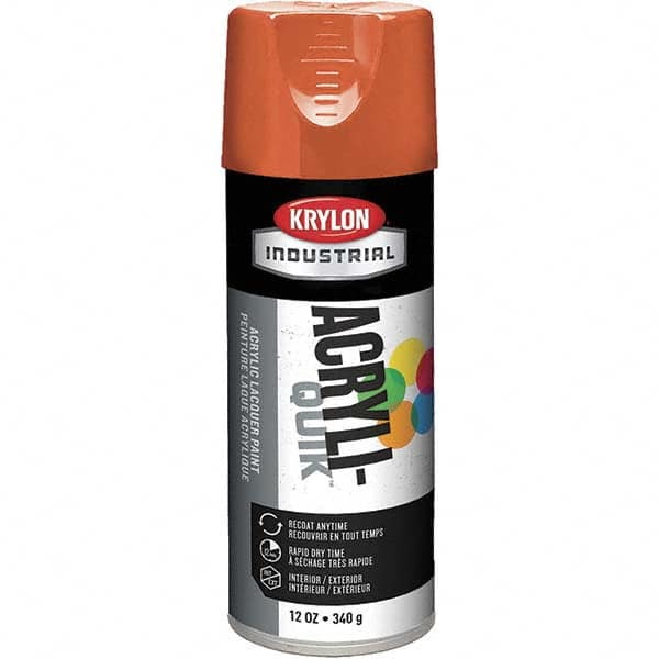 Krylon - Pumpkin Orange, Gloss, Aerosol Spray Paint - 15 to 20 Sq Ft per Can, 12 oz Container - Benchmark Tooling