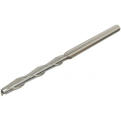 Iscar - 3mm, 30mm LOC, 3mm Shank Diam, 75mm OAL, 2 Flute, Solid Carbide Square End Mill - Single End, Uncoated, Spiral Flute, 30° Helix, Centercutting, Right Hand Cut, Right Hand Flute - Benchmark Tooling