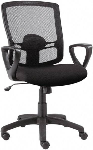 ALERA - 23-5/8" High Office/Managerial/Executive Chair - 20" Wide x 19" Deep, Fabric Mesh Seat, Black - Benchmark Tooling