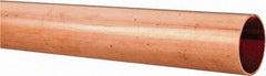 Mueller Industries - 2' Long, 1-1/8" OD x 1" ID, Grade C12200 Copper Water (M) Tube - 0.035" Wall Thickness, 0.464 Ft/Lb - Benchmark Tooling