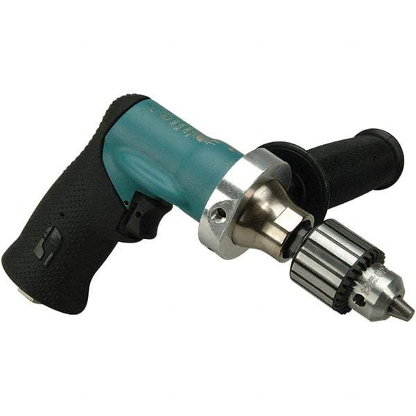 Dynabrade - 3/8" Keyed Chuck - Pistol Grip Handle, 500 RPM, 0.4 hp, 90 psi - Benchmark Tooling