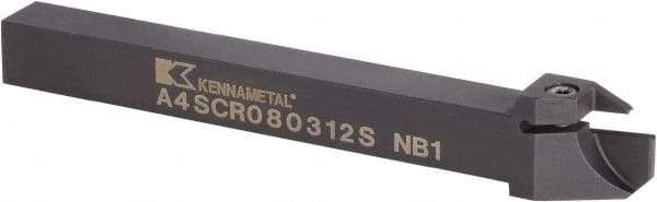 Kennametal - A4SC, Right Hand Cut, 27mm Max Workpc Diam, A4 G0150.. Insert, Indexable Cutoff Toolholder - 13.5mm Max Depth of Cut, 20mm Shank Width, 20mm Shank Height, 125mm OAL - Benchmark Tooling