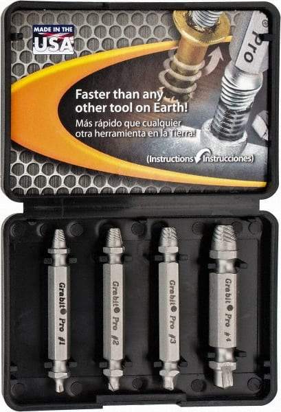 Alden - 4 Piece Bolt & Screw Extractor Set - 3/8" Drive - Benchmark Tooling