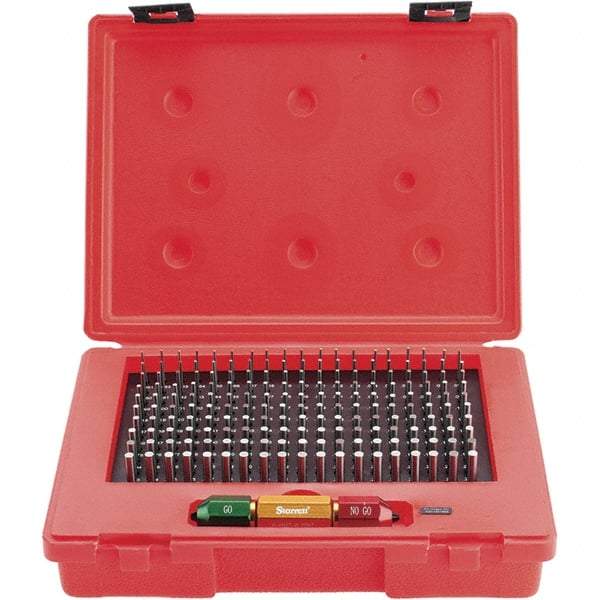 Starrett - 190 Piece, 0.061-0.25 Inch Diameter, Steel, Plug and Pin Gage Set - Plus 0.0002 Inch Tolerance, Class ZZ - Benchmark Tooling