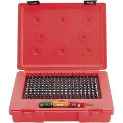 Starrett - 190 Piece, 0.061-0.25 Inch Diameter, Steel, Plug and Pin Gage Set - Plus 0.0002 Inch Tolerance, Class ZZ - Benchmark Tooling